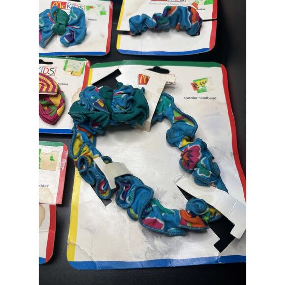 RARE McKids Ronald McDonald Headbands Hair Clips Ponytail Holder 80s Retro - Picture 4 of 6